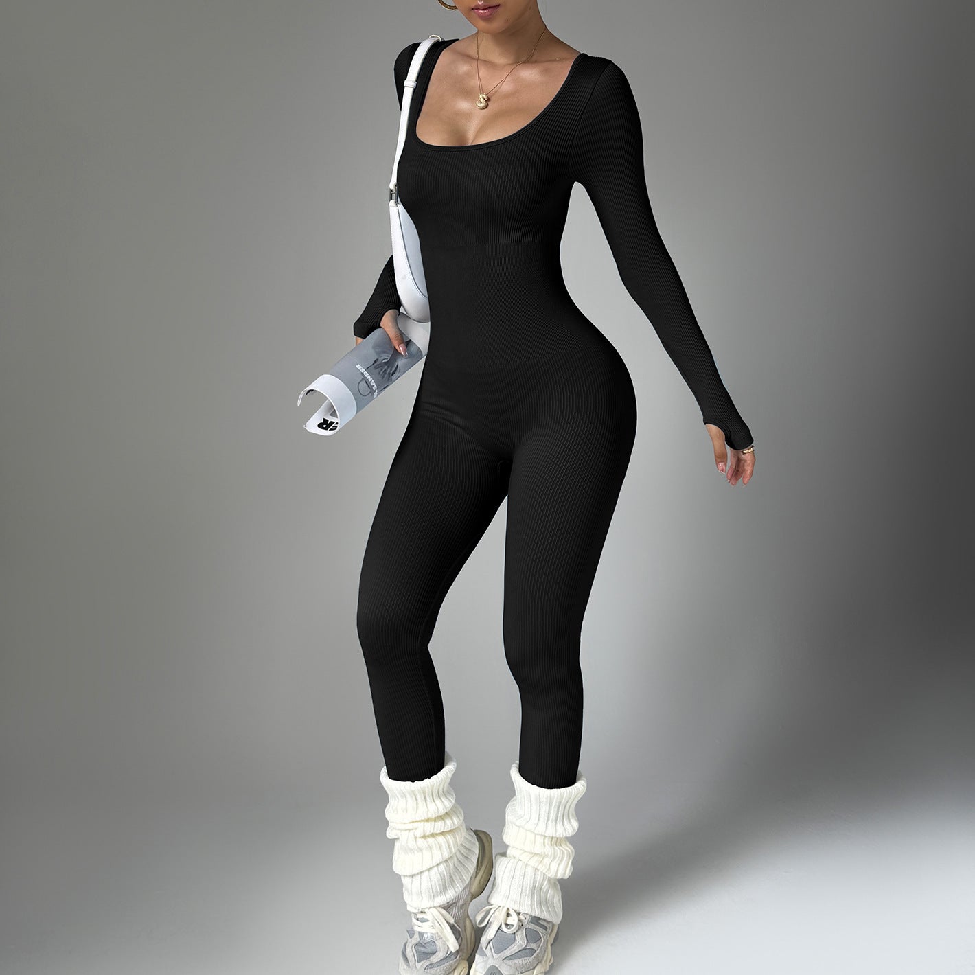 Bodysuit Long Sleeve Quick-drying Tight Fitness Yoga Clothes