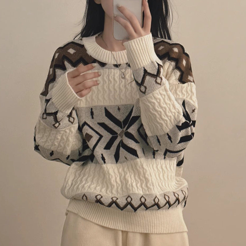 Seoul Snowfall Season Snowflake Sweater