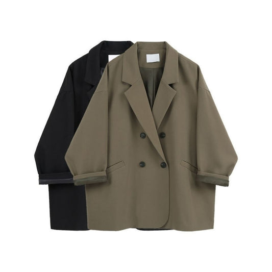 Korean Style Thin Looking Fashion Ins Vintage Blazer