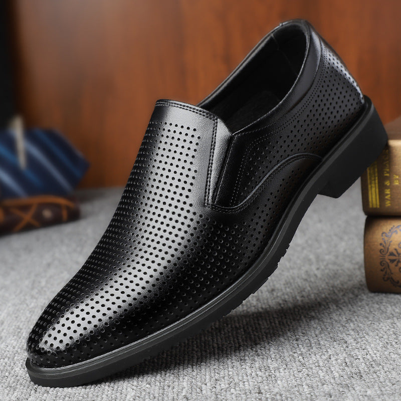 Herre Business Tods Casual Sko Åndbare Lave Forår Og Efterår Sorte Slip-on Dovne Sko