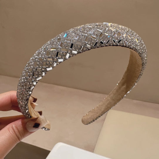 Heavy Industry Shiny Full Diamond Sponge High Skull Top Headband