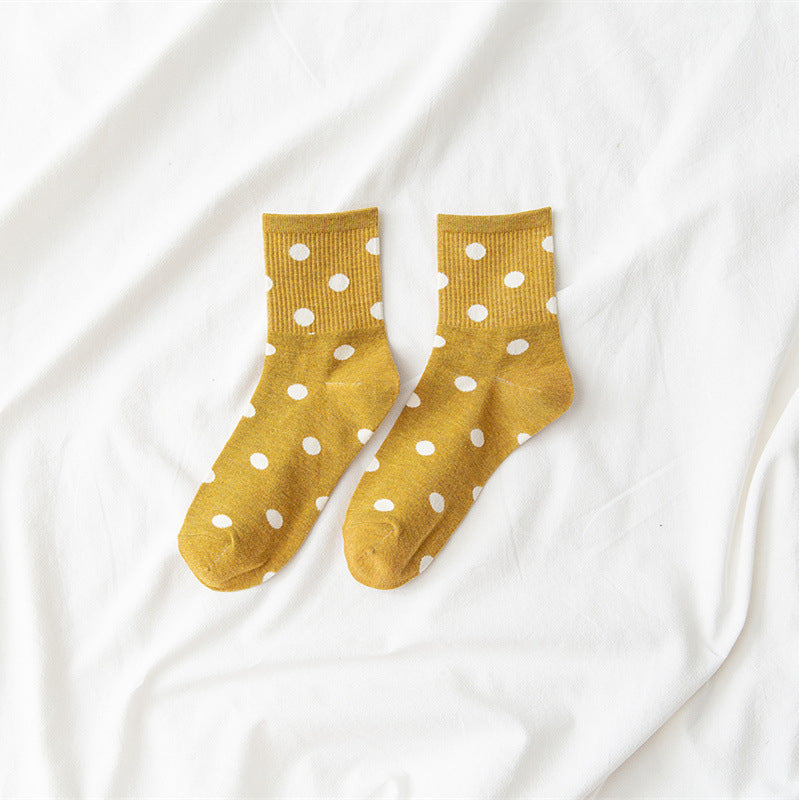Ladies Cotton Dot Sweet Japanese Socks