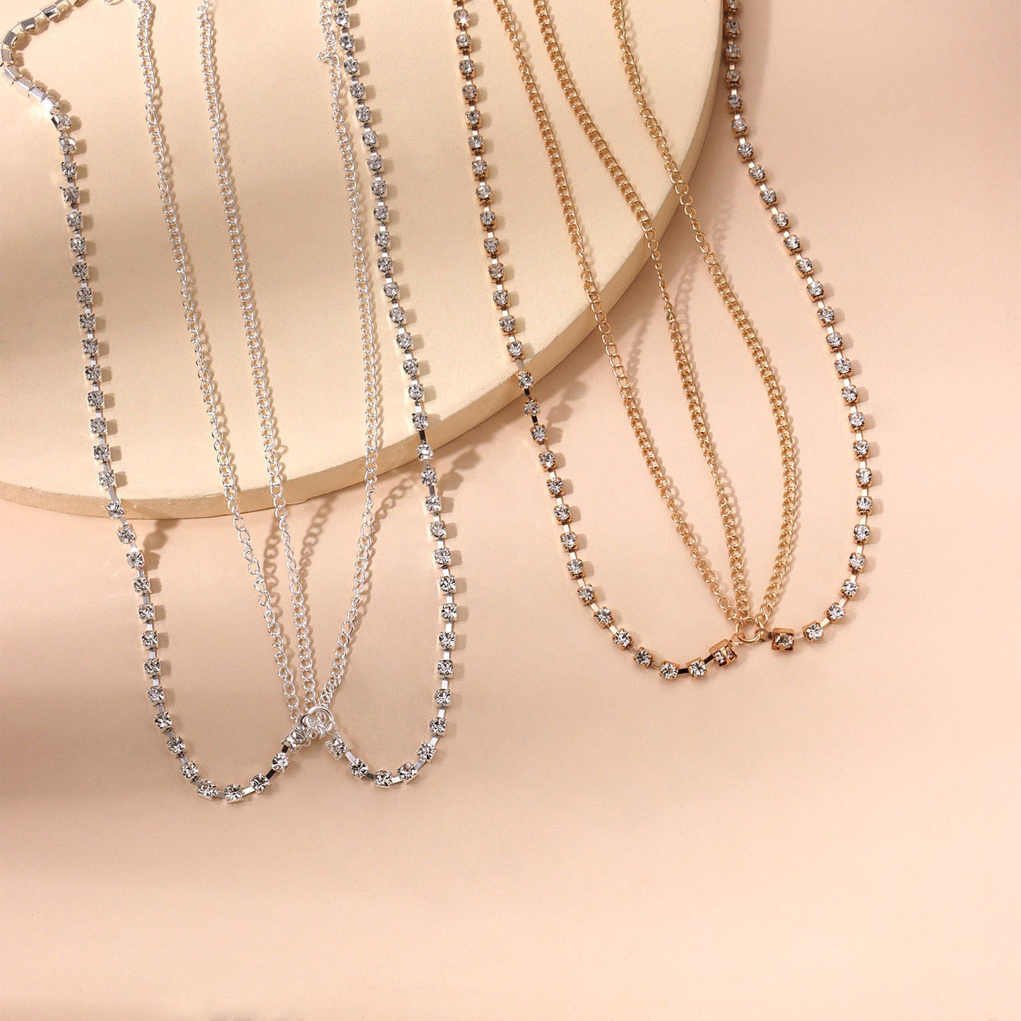 Bohemian Fan Metal Tassel Chain Rhinestone Headband