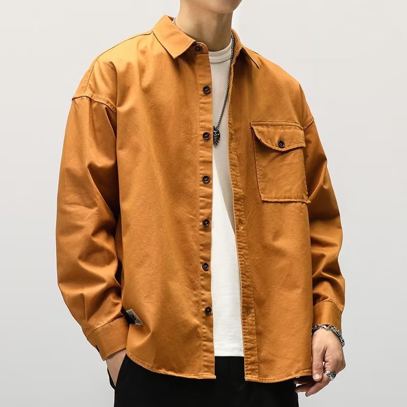 Casual Langærmet Skjorte Cardigan Jakke