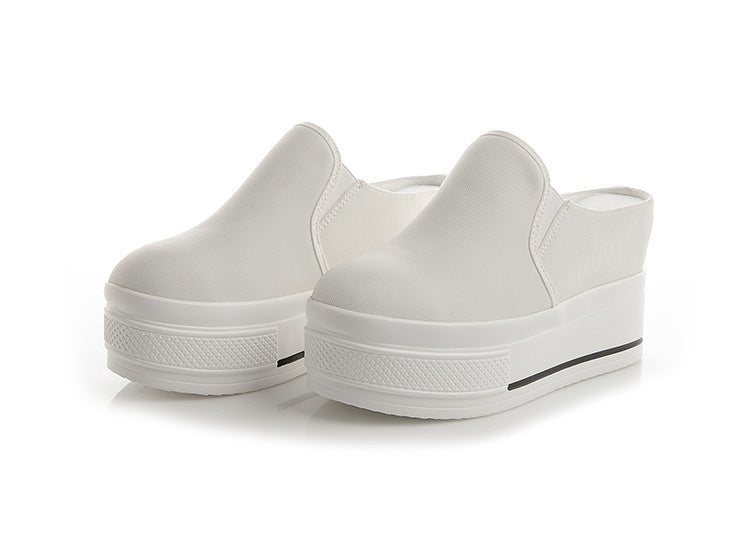 9.0cm Increased Casual Shoes Canvas Breathable Single Shoes