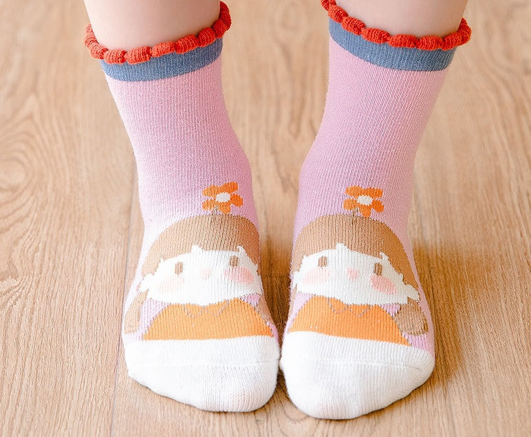 Children's Bright Color Trendy Middle Tube Casual Student Socks