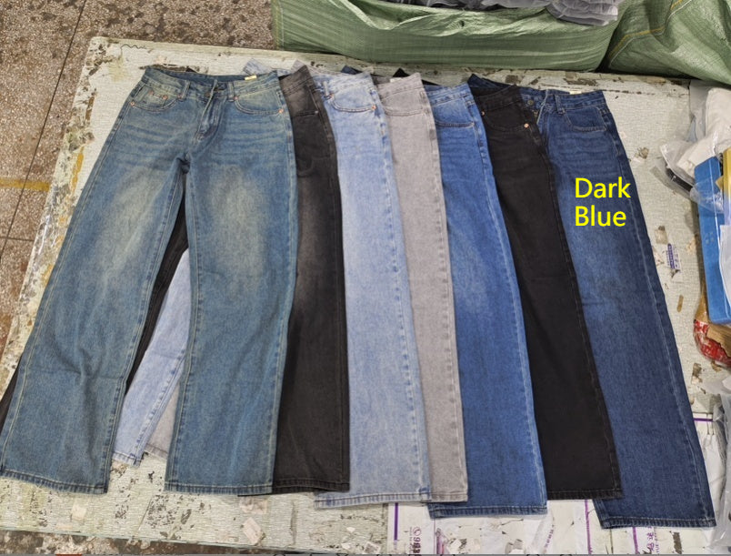 Women's American-style Retro Low Waist Straight Jeans
