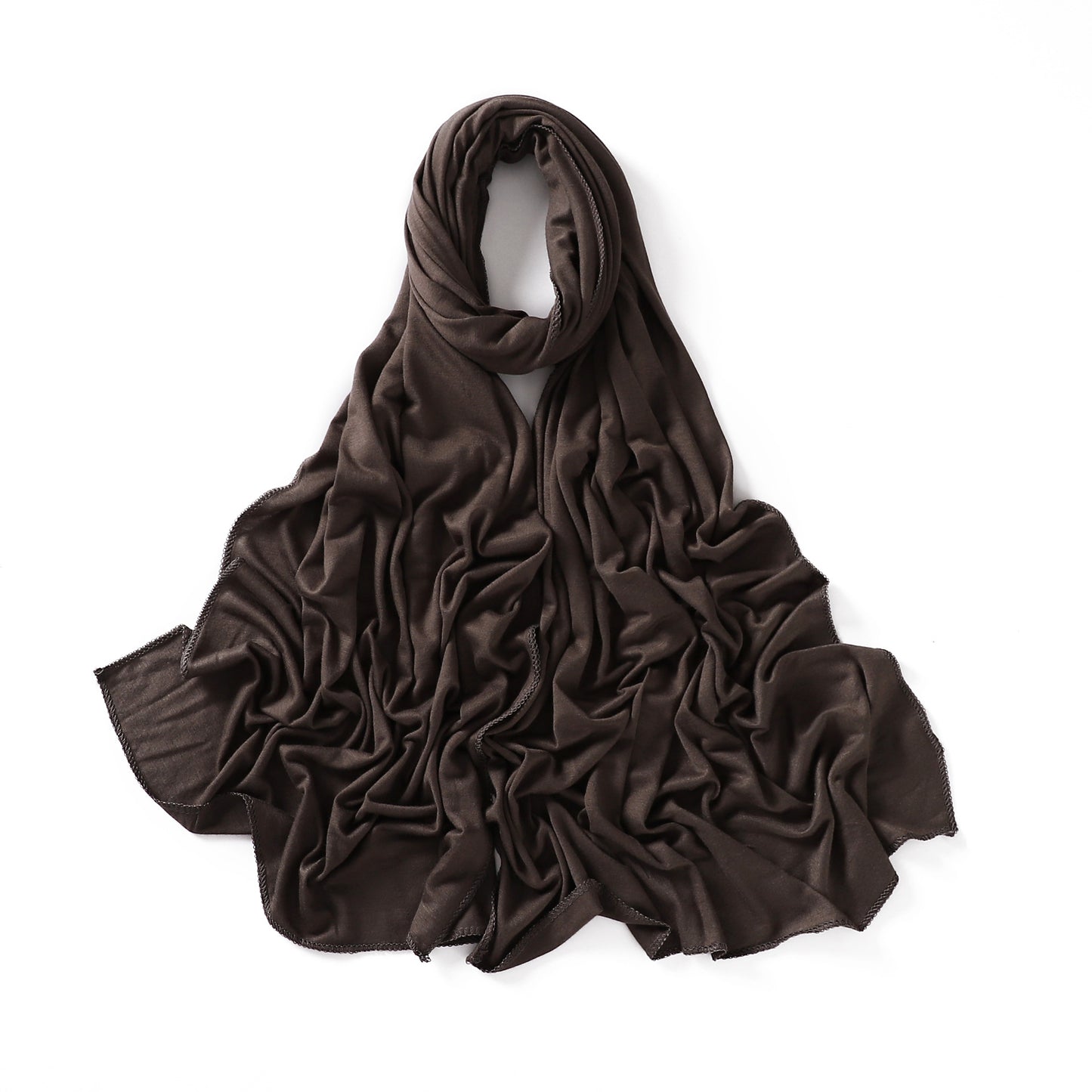 Colors Solid Color Modal Scarf Small Size Monochrome Jersey Veil Mercerized Cotton Scarf