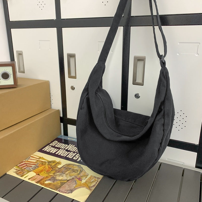 Trendy Large Capacity Dumpling Messenger Student Versatile Shoulder Bag