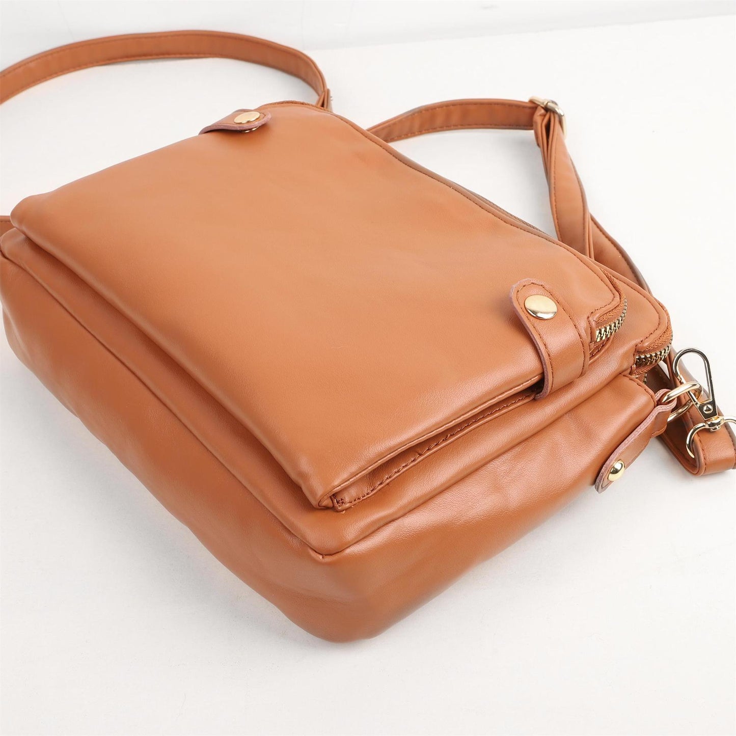 New Three Layer Leather Messenger Bag