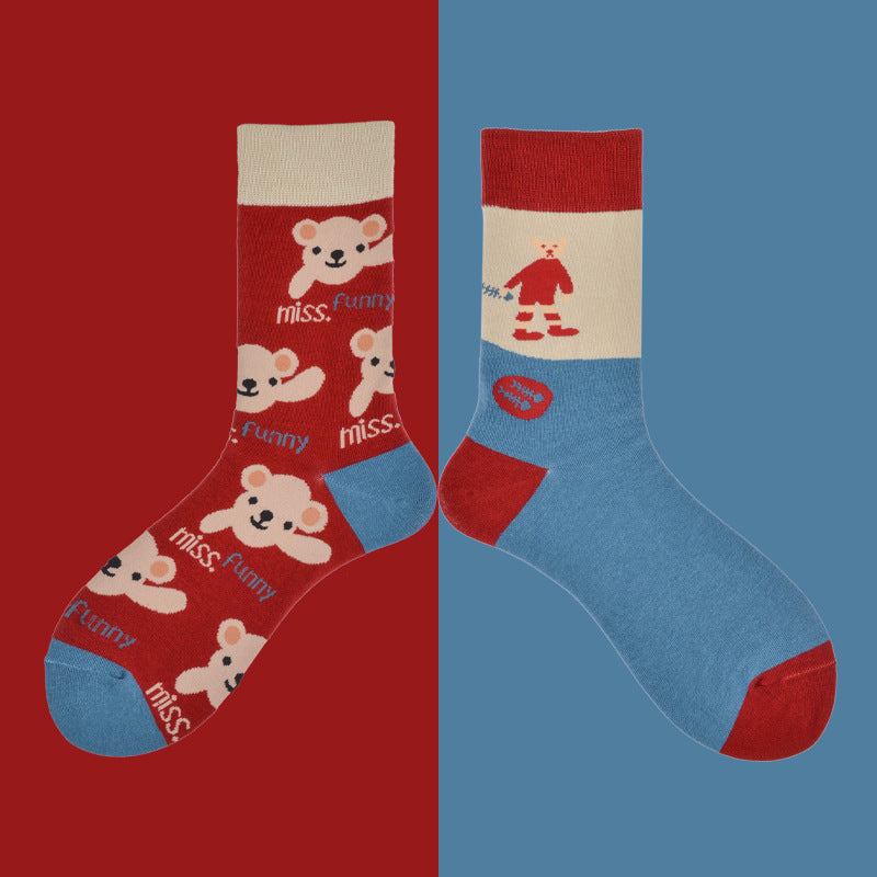 High Stockings Creative Cartoon Small Flower Tide AB