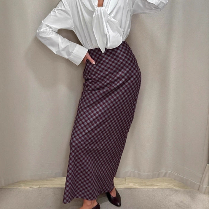 Spring Elegant Drapey Slimming High-Waisted Midi Bodycon Skirt For Women