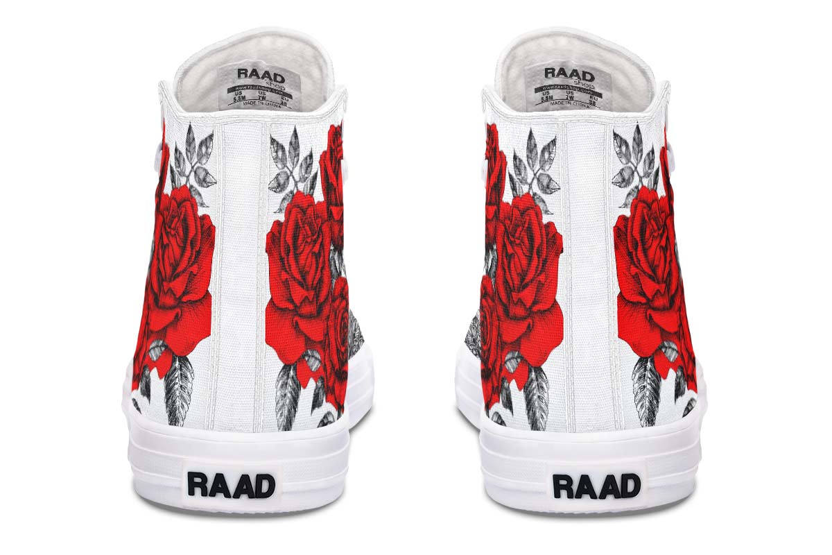Men's And Women's Fashion Color Printing High-top Canvas Shoes