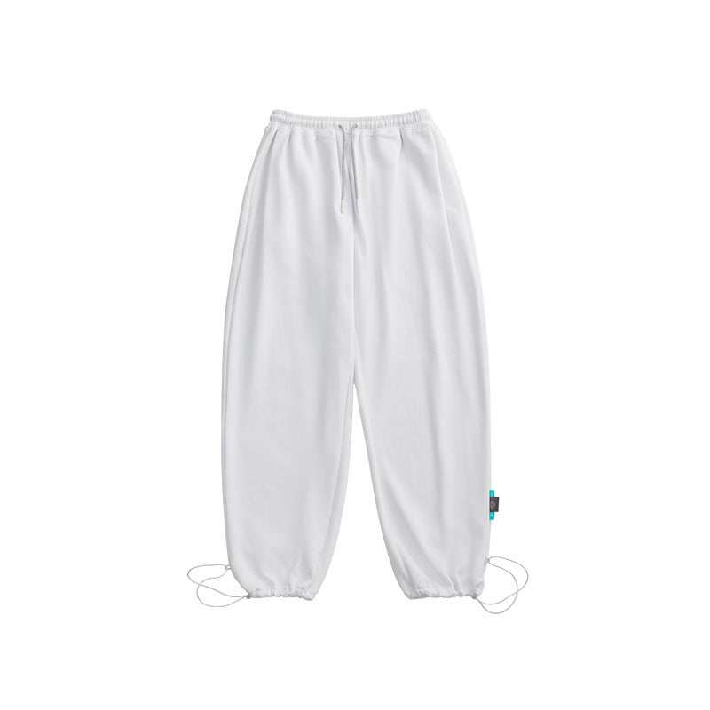 Solid Color Casual Loose Drawstring Sweatpants