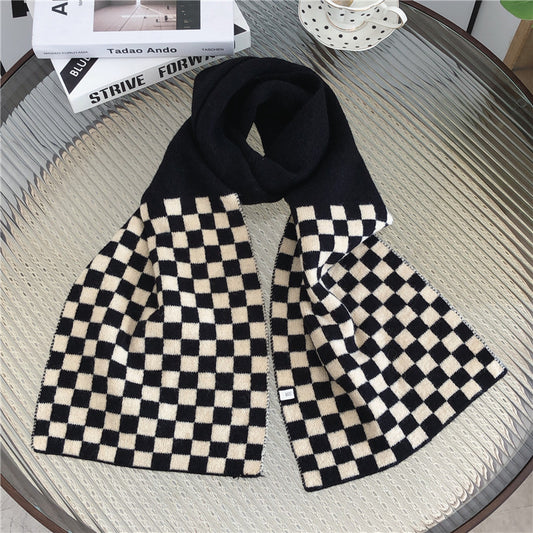 Fashion Women's Houndstooth Knitted Wool Scarf