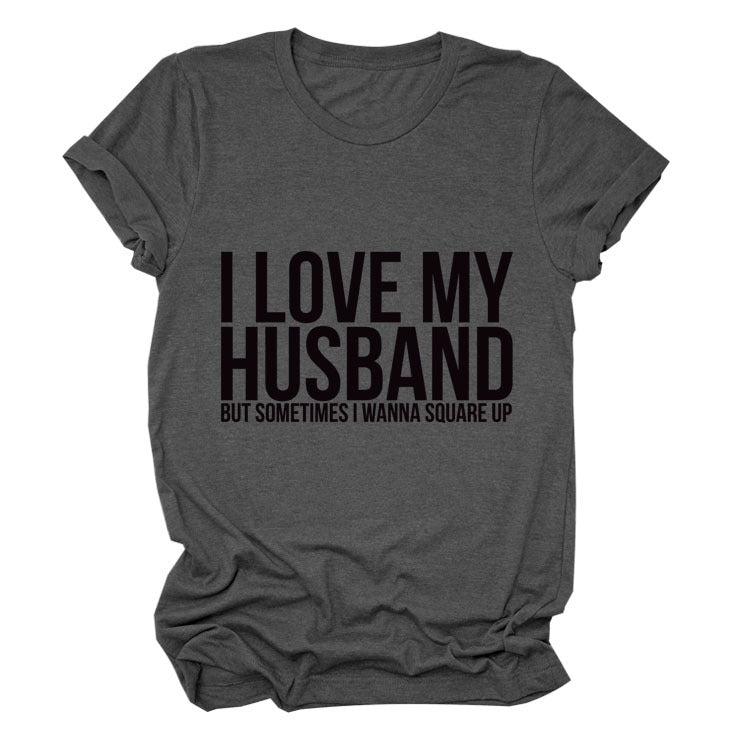 Letters Fashion Round Neck Short Sleeve Ebay Women's T-shirt