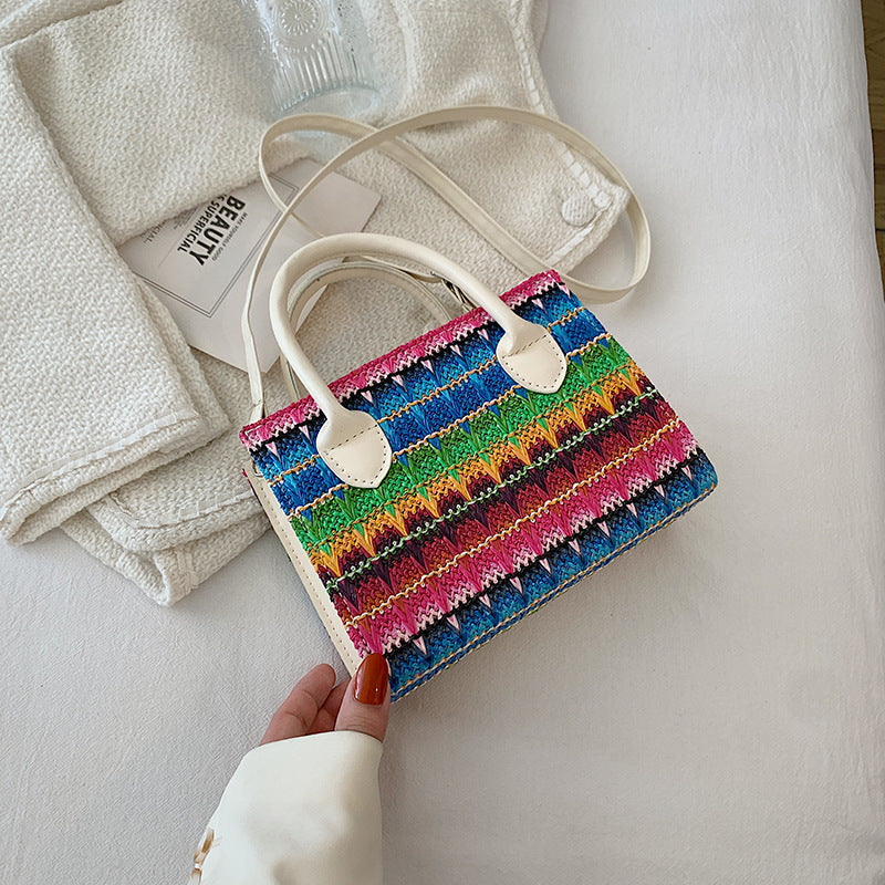 Women's Fashion Woven Single Shoulder Crossbody Bag