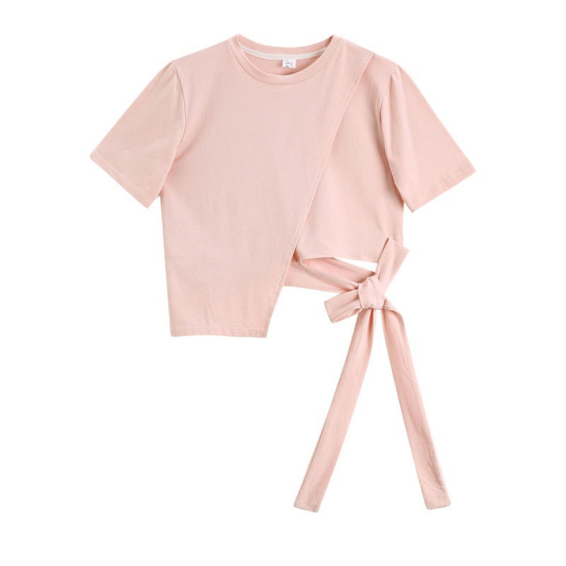 Korean Style Loose Short Sleeve T-shirt Skirt Suit
