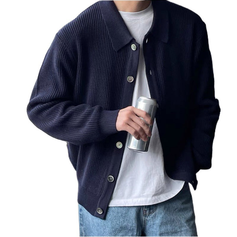 Flot Strikket Cardigan i Afslappet Unisex Stil