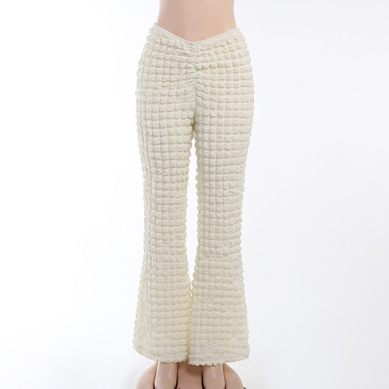 Jacquard Knitted Casual Pants Micro Speaker