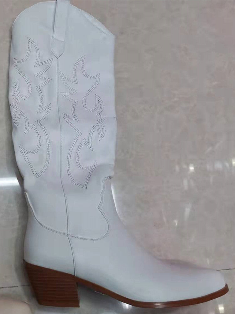 Western Women's High Heel Pointed Toe Rider Bootss
