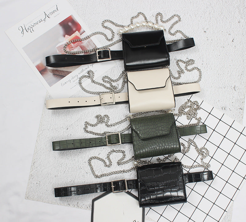 Handmade Pearl Mini Chain Diagonal Bag