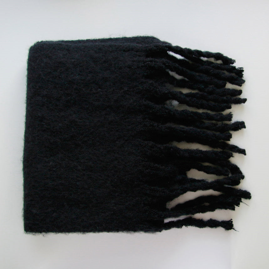 Women's Classic Solid Color Thick Beard  Cashmere Scarf