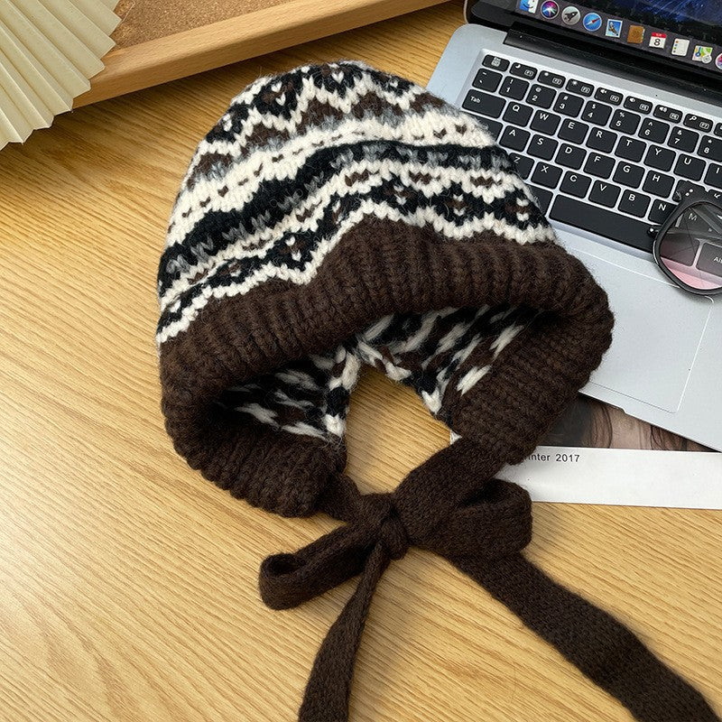 Winter Vintage Hat Bag Cap Warm Ear Protection Wool Hat