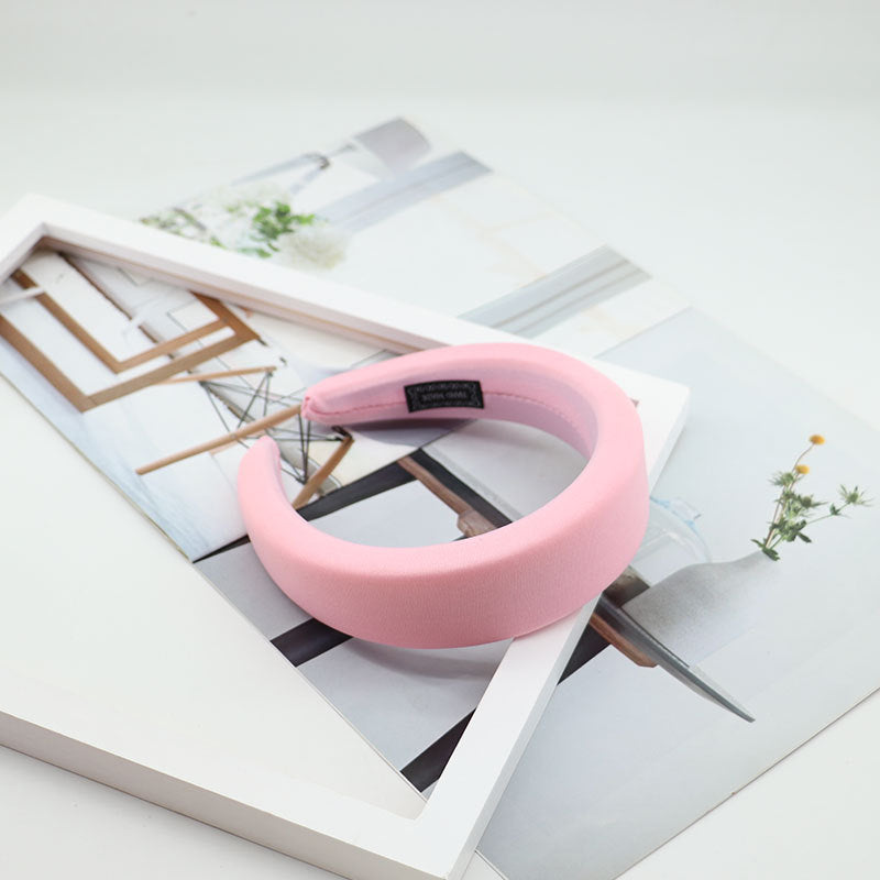 Creative Korean Version Candy-colored Milk Silk Sponge Thickening Wide Brim Hair Band