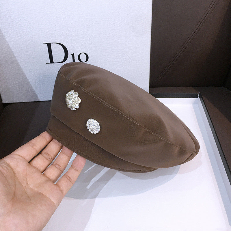 Women's Trendy All-match PU Beret Hat