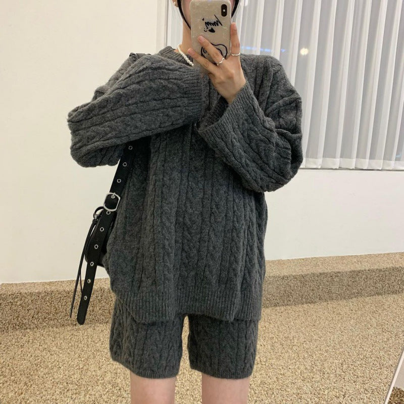 Early Autumn Temperamental Minority Idle Style Sweater Set