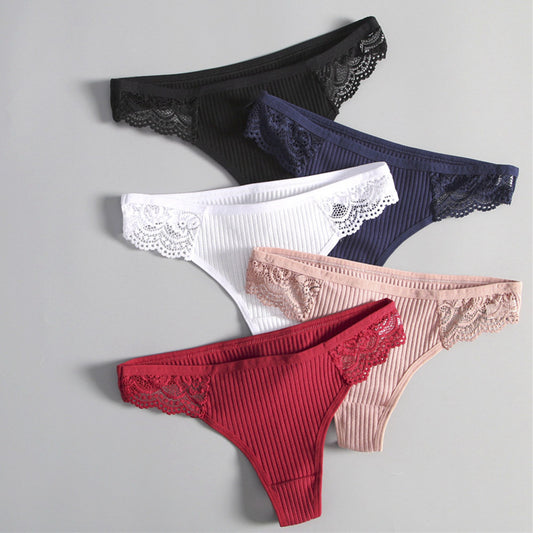Underwear Low Waist Full Cotton Women's Lace