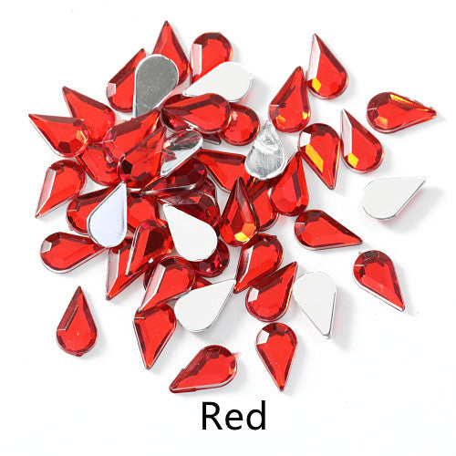 Water Drop Acrylic Flat Bottom Rhinestone DIY Nail Art Patch