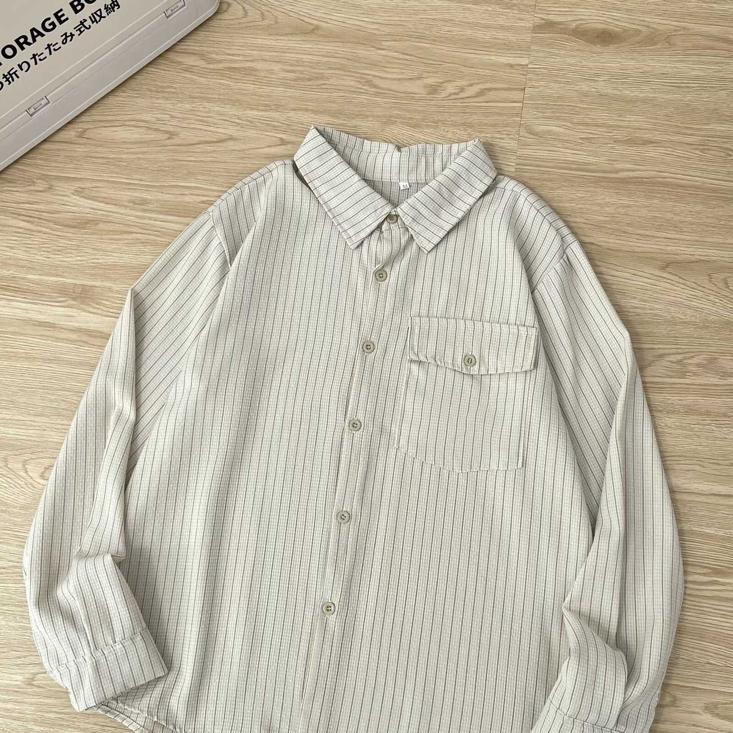 Retro Long-sleeve Shirt Jacket Men