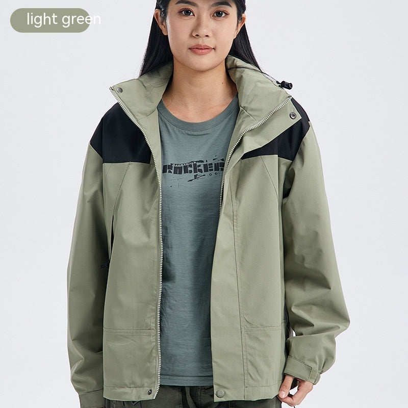 Hooded Outdoor Shell Jacket For Men And Women