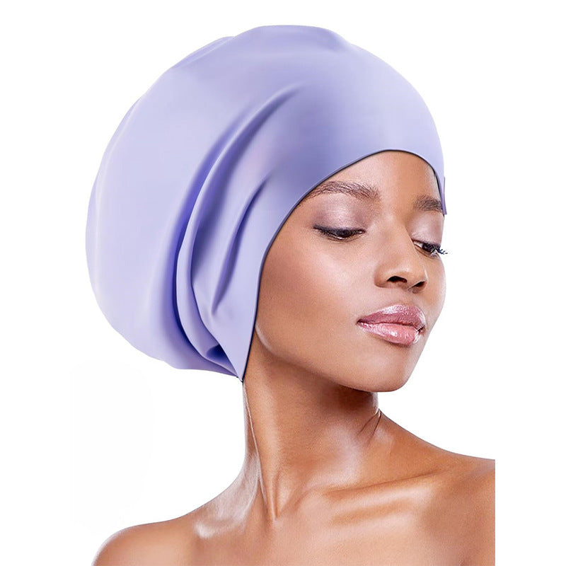 Waterproof Not Squeezing Head Extra Large Silicone Ear-protecting Swimming Cap