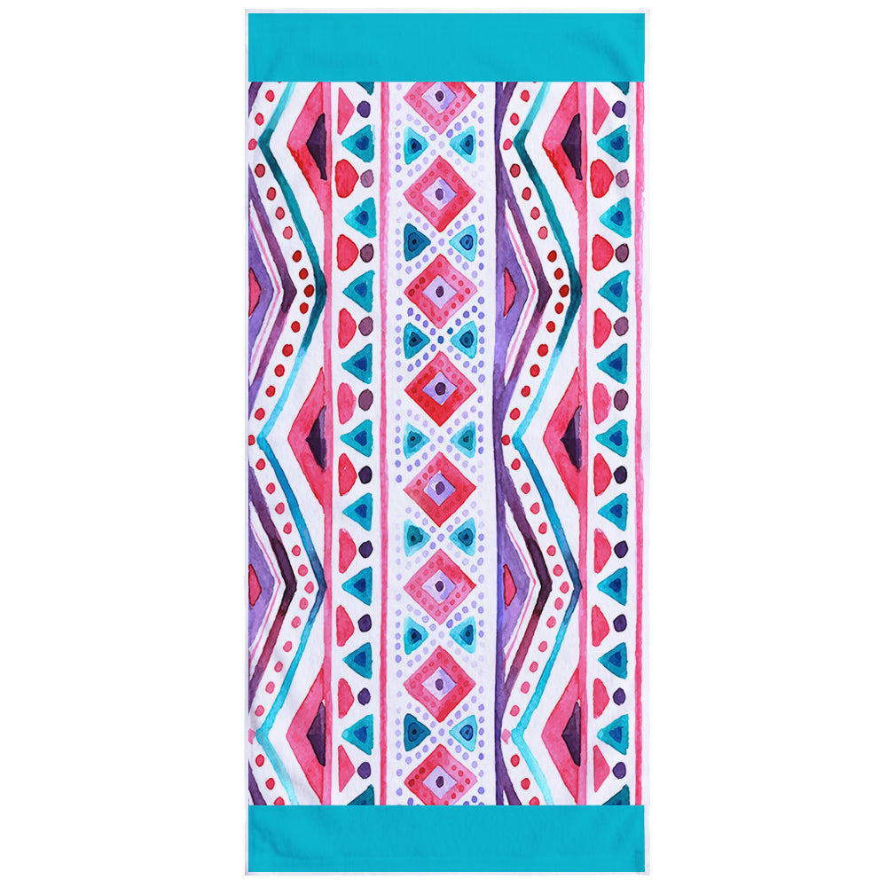 Microfiber Square Print Beach Towel