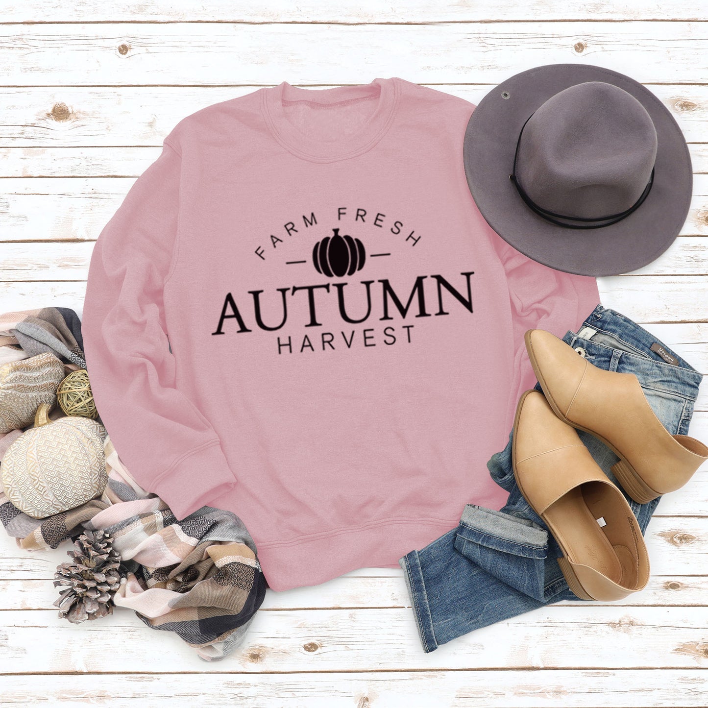 Letter Round Neck Fashionable Loose Long Sleeve Sweater
