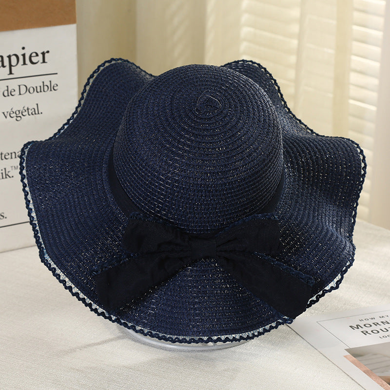 Korean Version Fashion Bowknot Big Brim Hat