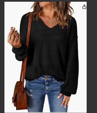 Solid Color Sweater For Women
