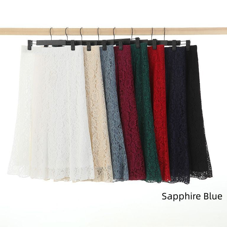 Vintage Lace Fishtail Sheath Skirt