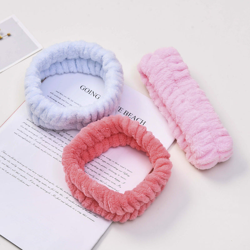Solid Color Simple Face Wash Headband
