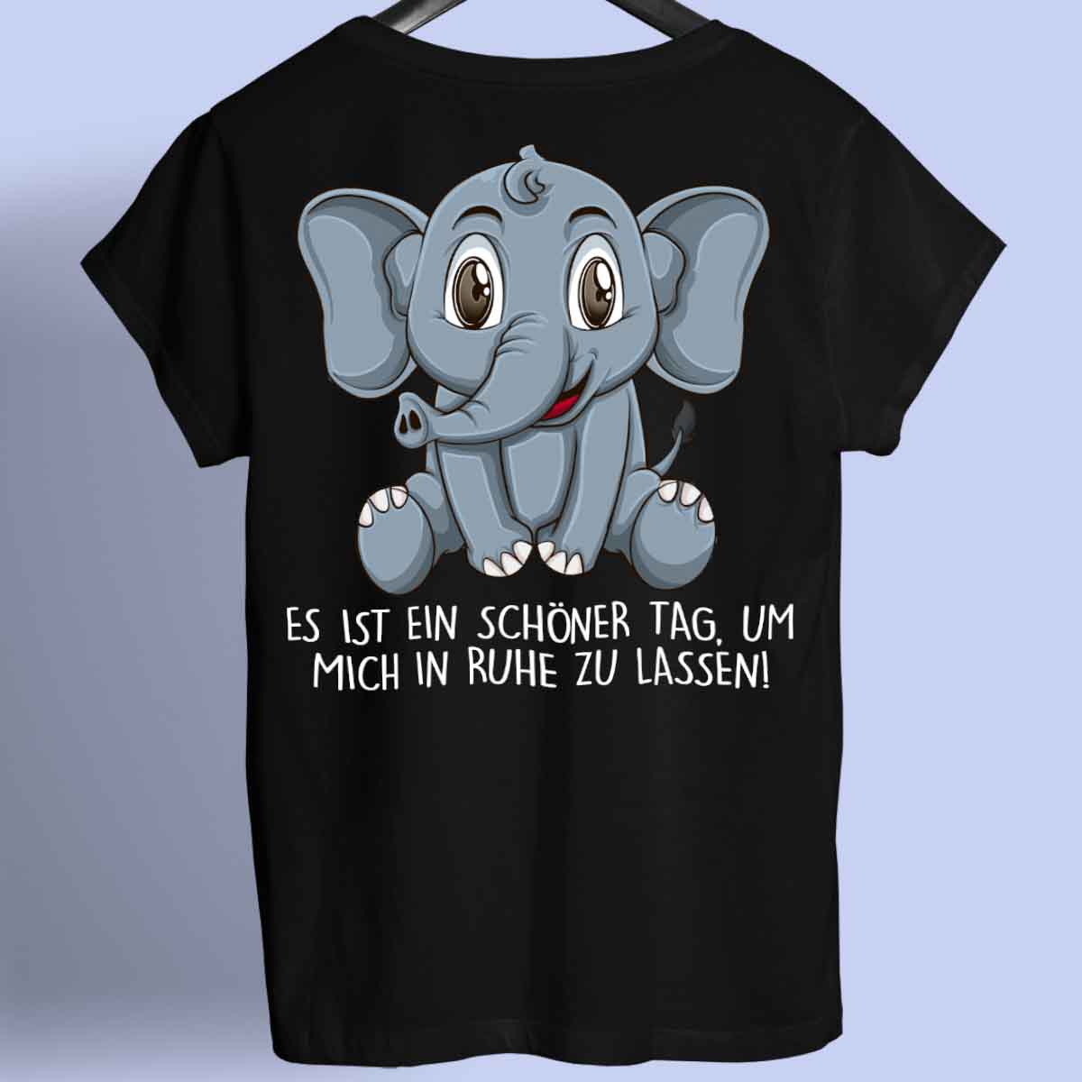 Elephant Shirt Unisex Back Printed Short Sleeve