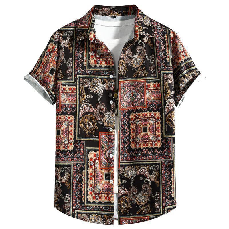 Men's Versatile Trendy Hawaiian Short Sleeve Shirt