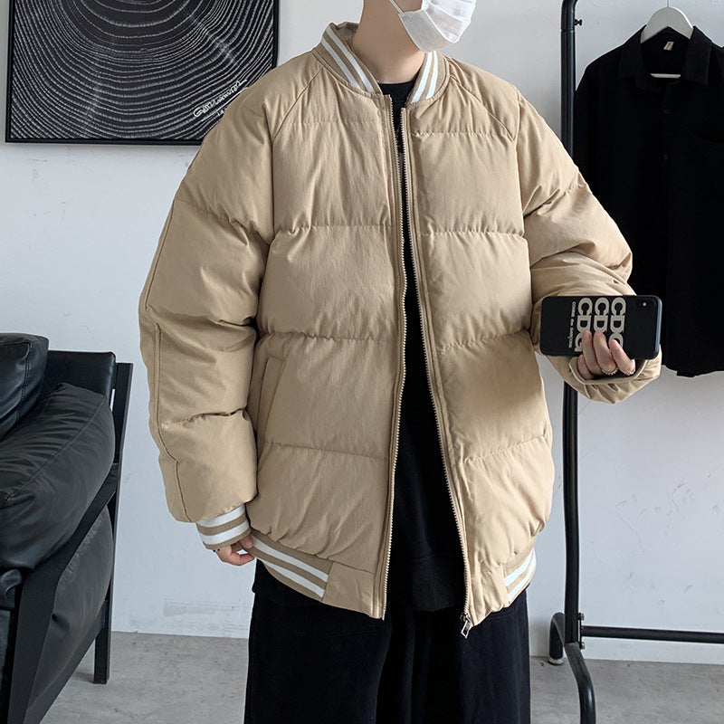 Men's Solid Color Loose Padded Jacket