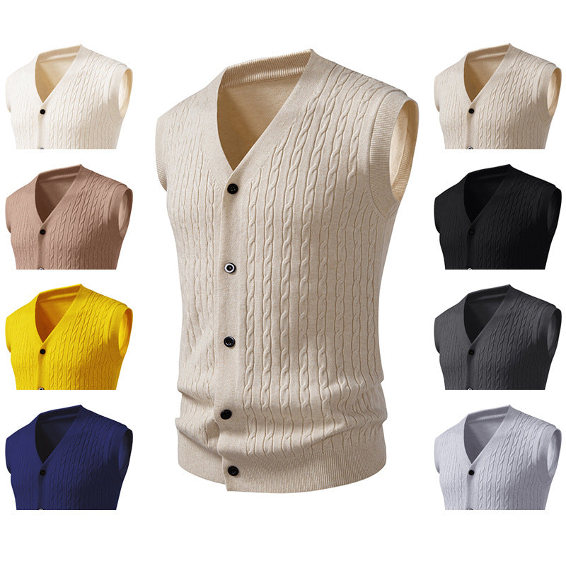 Men's Twisted Cardigan Sweater