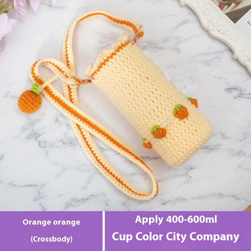 Cup Cover Crossbody Long Strap Vacuum Cup Glass Universal