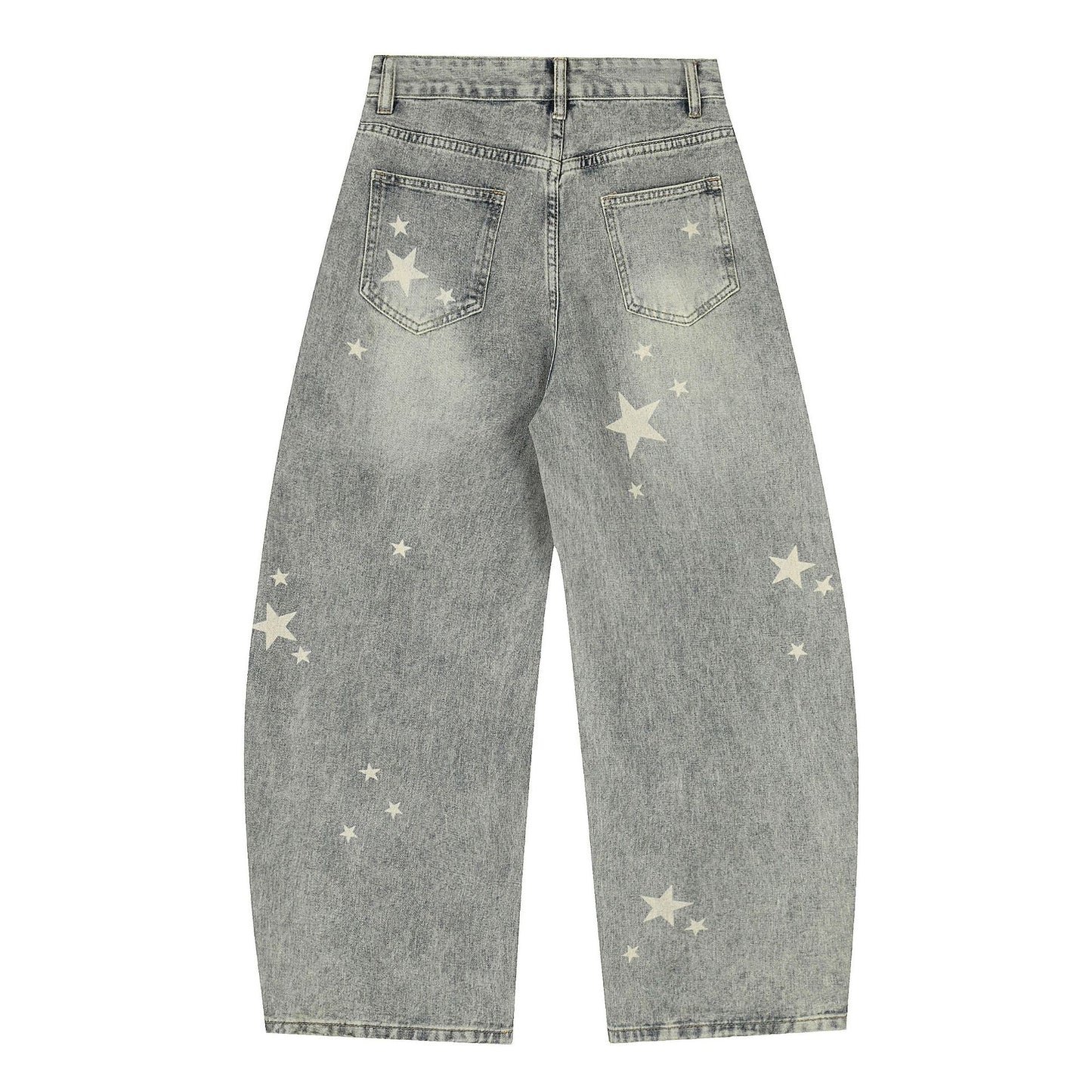 Distressed Scimitar Cotton Pants Jeans