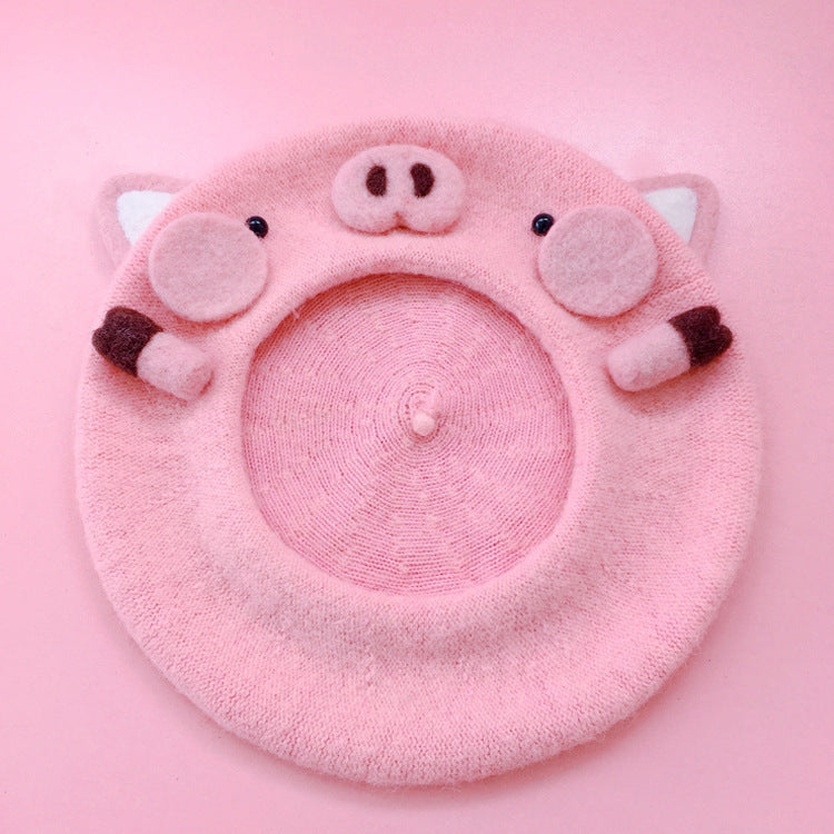 Exquisite Pig Girl Handmade Bud Hat