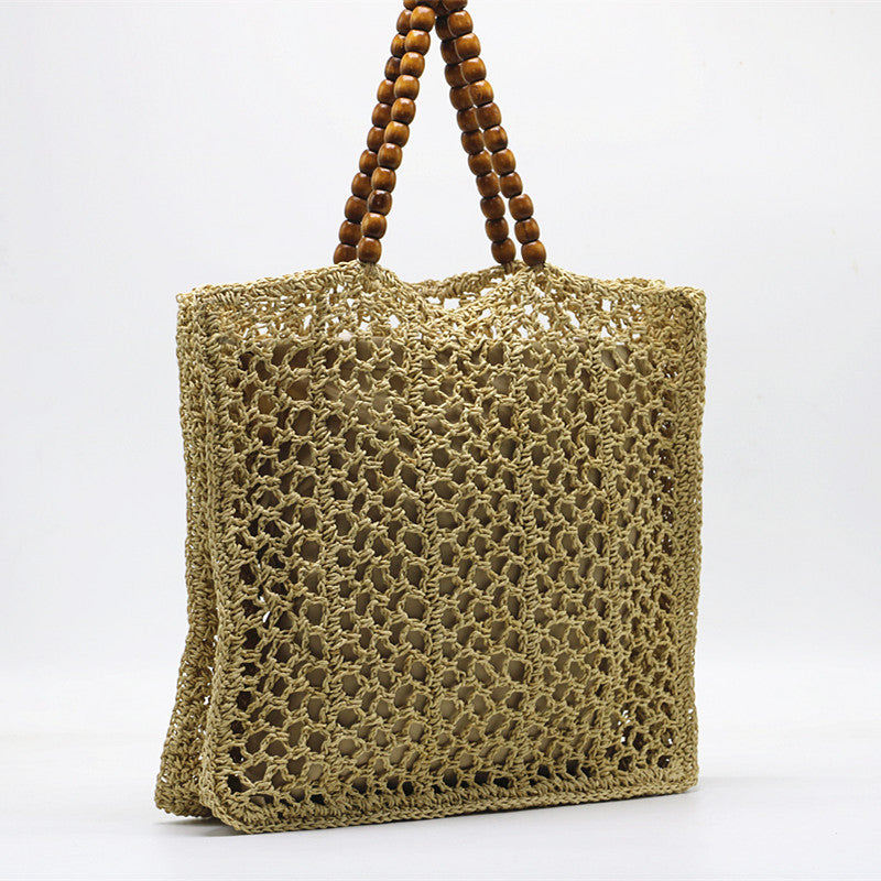 Hollow-out Handbag Beach Woven Bag Summer Fashion Straw Bag